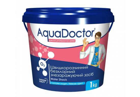 AquaDoctor O2-1, Дезинфектант на основе активного кислорода Water Shock О2 в гранулах, 1кг