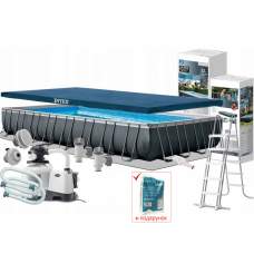 Intex 26374, каркасный бассейн 975 x 488 x 132 см Ultra XTR Rectangular Frame Pool