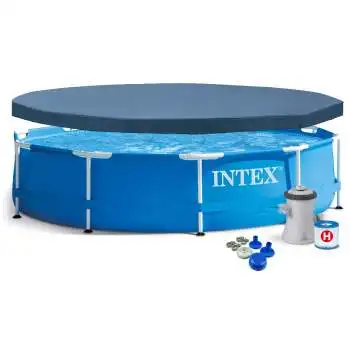 Intex 28202-3 New, каркасний басейн 305 x 76 см (в комплекті з тентом 28030)