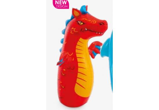 Intex 44669-red-dragon, надувна фігура-неваляшка Червоний Дракон