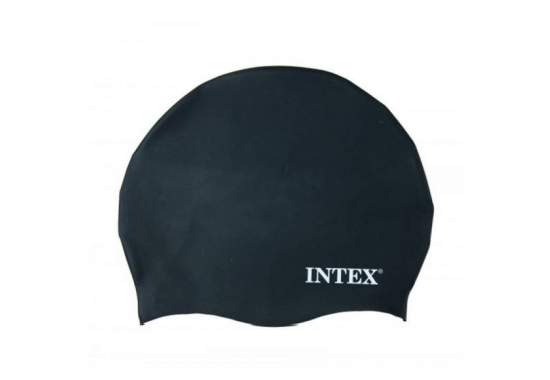 Intex 55992-black, шапочка для плавания, от 8 лет. Черная