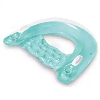 Intex 58859-turquoise, надувне пляжне крісло для плавання 152x99см. Бірюзовий Intex 58859-turquoise, надувне пляжне крісло для плавання 152x99см. Бірюзовий