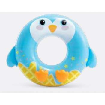 Intex 59266-penguin, надувной круг Милые зверята, 99x76 см Пингвин, от 8л