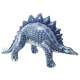 Intex 48593-blue-stegosaurus, надувная фигура Стегозавр, 64 x 165 x 91 см