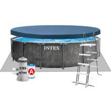 Intex 26742, каркасный бассейн 457 x 122 см GreyWood Prism Frame Pool