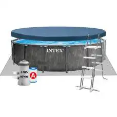 Intex 26742, каркасный бассейн 457 x 122 см GreyWood Prism Frame Pool Intex 26742, каркасный бассейн 457 x 122 см GreyWood Prism Frame Pool