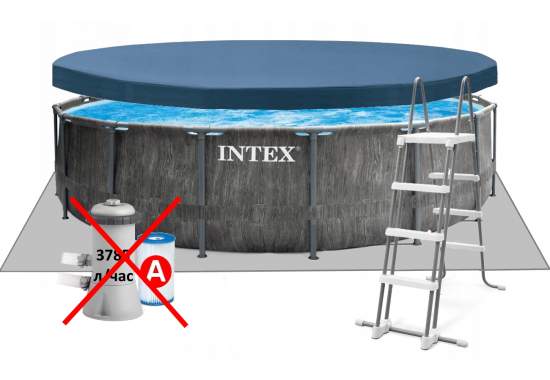 Intex 26742-1 New, каркасный бассейн 457 x 122 см GreyWood Prism Frame Pool (без насос-фильтра)