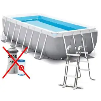 Intex 26790-1 New, каркасний басейн 400 x 200 x 122 см Prism Frame Rectangular Pool (без насос-фільтру)