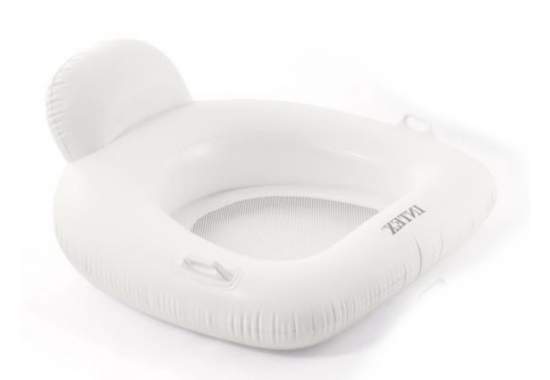 Intex 56801-white, надувне плотик-крісло, 114x107 см. Білий
