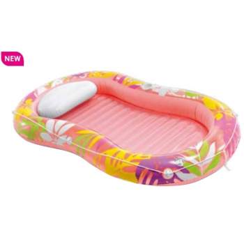 Intex 57803-pink, надувной матрас для плавания, 206x122см. Розовый