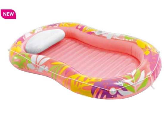Intex 57803-pink, надувний матрац для плавання. 206x122см. Рожевий