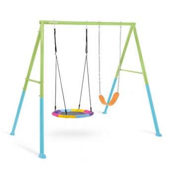 Intex 44125, Гойдалка Гніздо Лелеки 254x235x200см, 2-в-1, 3 - 10 років Intex 44125, Гойдалка Гніздо Лелеки 254x235x200см, 2-в-1, 3 - 10 років