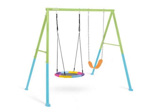 Intex 44125, Качели Гнездо Аиста 254x235x200см, 2-в-1, 3 - 10 лет