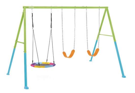 Intex 44133, Качели Гнездо Аиста 343x235x200см, 3-в-1, 3 - 10 лет