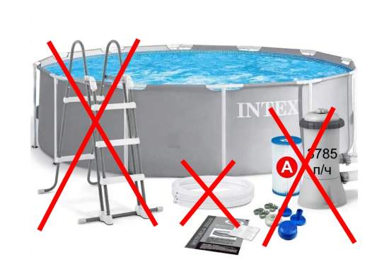 Intex 26718FS-0 New, каркасный бассейн 366 x 122 см Prism Frame Premium Pool (без насос-фильтра, без лестницы)