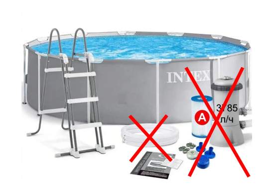 Intex 26718FS-1 New, каркасный бассейн 366 x 122 см Prism Frame Premium Pool (без насос-фильтра)
