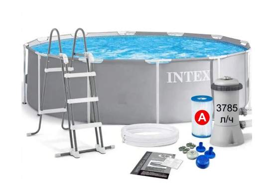 Intex 26718FS, каркасный бассейн 366 x 122 см Prism Frame Premium Pool (взамен Intex 26718)