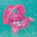 Bestway 34109-pink, надувний пліт Крабик з трусиками і навісом. Трояндовий