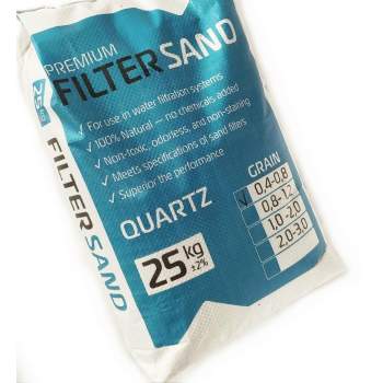 FilterSand 0-4-0-8-25, песок кварцевый для фильтров бассейнов. Фракция 0.4-0.8 мм, 25 кг