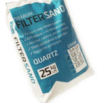 FilterSand 0-8-1-2-25, пісок кварцовий для фільтрів басейнів. Фракція 0.8-1.2 мм, 25 кг