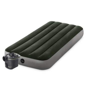 Intex 64777, надувний матрац 191 x 99 x 25 см з зовнішнім насосом на батарейках