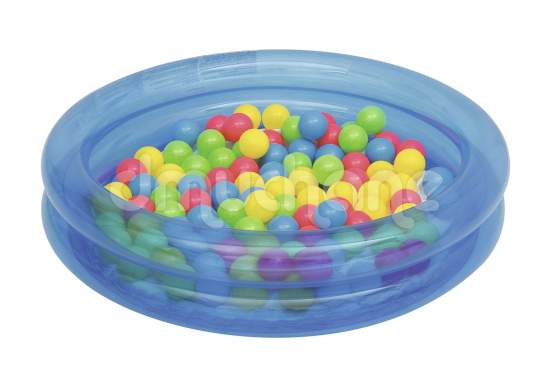 Bestway 51085-blue, надувной детский бассейн 91х20 см с шариками