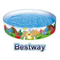 Bestway 55022, каркасный детский бассейн Динозавры 183х38 см