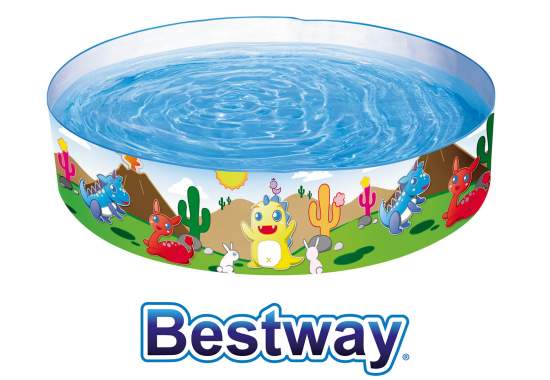 Bestway 55022, каркасный детский бассейн Динозавры 183х38 см