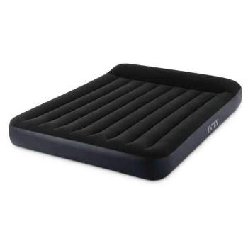 Intex 64150, надувной матрас 203 x 152 x 25 см с подголовником, електронасос PILLOW REST CLASSIC