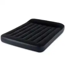 Intex 64148, надувной матрас 191 x 137 x 25 см с подголовником, електронасос PILLOW REST CLASSIC