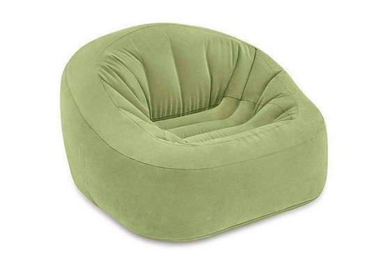 Intex 68576, надувное кресло 124 x 119 x 76 см, зеленое