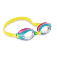 Intex 55611-pink-blue, дитячі окуляри для плавання, рожево-блакитні, 3-8 лет