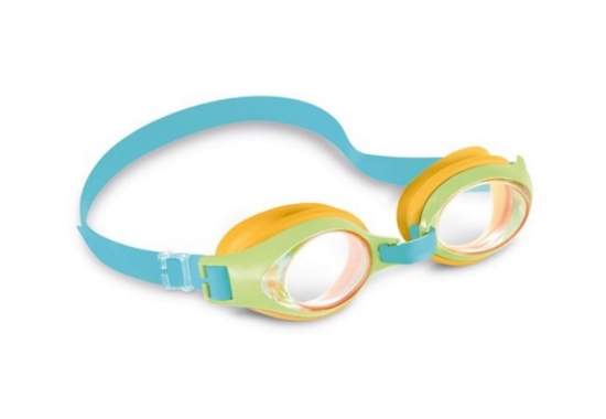 Intex 55611-orange-yellow, детские очки для плавания, Оранжево-желтые, 3-8 лет