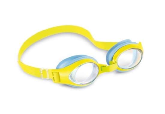 Intex 55611-yellow-blue, детские очки для плавания, Желто-голубые, 3-8 лет