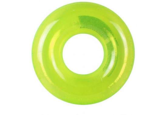 Intex 59260-green, надувной круг прозрачный Зеленый. 76см, от 8л