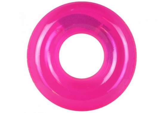 Intex 59260-pink, надувной круг прозрачный Розовый. 76см, от 8л