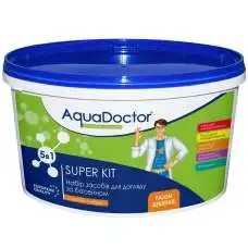 AquaDoctor super-kit-5-v-1, Комплекс химии для бассейна AquaDoctor Super Kit 5-в-1, общий вес 3кг
