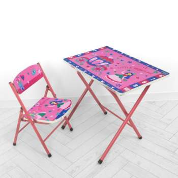BAMBI A19-LPRIN, Раскладные столик со стульчиком. Маленькая принцесса