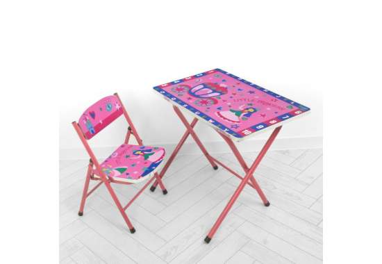 BAMBI A19-LPRIN, Раскладные столик со стульчиком. Маленькая принцесса