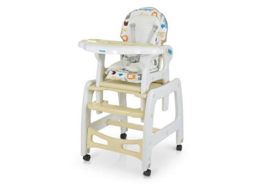 BAMBI M 1563 Animal Beige, Стульчик для кормления 2в1 Bambi Animal Beige