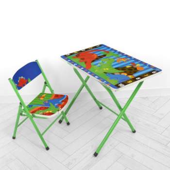 BAMBI A19-DINO3, Раскладные столик со стульчиком. Динозавры