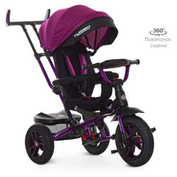 TURBOTRIKE M 4058-8, Велосипед трехколесный TURBOTRIKE с ручкой. Purple