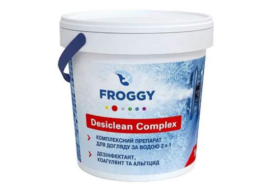 Froggy Т0500-10_1KG, Мультитаб. (хлор, альгіцид, коагулянт), 1кг