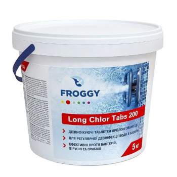 Froggy Т0500-01_5KG, Хлор длительного действия 200 г таблетки, 5кг