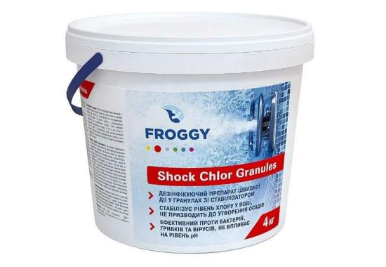 Froggy T0140-01_4KG, Швидкий (шоковий) Хлор (20г), 4кг