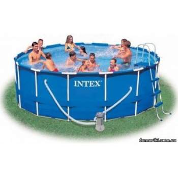 Intex 28218, каркасный бассейн 366 x 99 см Metal Frame Pool