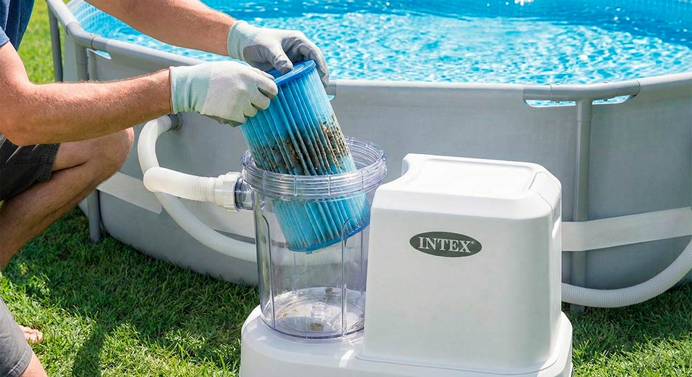 Обслуживание картриджного фильтра — извлечение и очистка картриджа